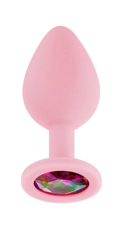 Luv Inc Jp32 Medium Jeweled Plug Pink - - Prostate Toys