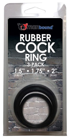 Manbound Cock Rings 3 Pack Rubber by Sportsheets - Cock Rings