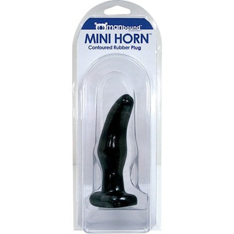 Manbound Mini Horn Contoured Rubber Plug - - Prostate Toys