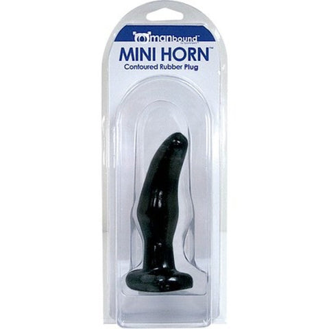Manbound Mini Horn Contoured Rubber Anal Plug - Prostate Toys