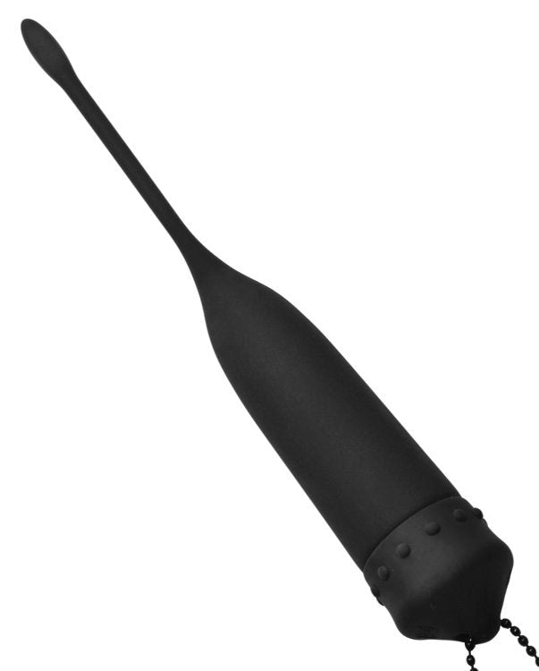 Masters Series Cadence Vibrating Silicone Sound Black - - Penis Plugs