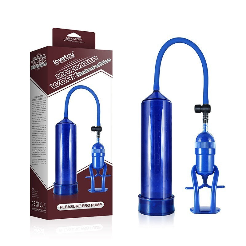 Maximizer Worx Limited Edition Pleasure Pro Pump Blue - - Pumps, Extenders and Sleeves