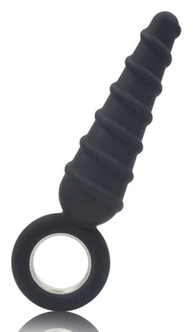 Metal O-Ring Spiral Silicone Anal Plug by BDStyle - Butt Plugs