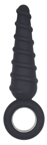 Metal O-Ring Spiral Silicone Anal Plug by BDStyle - Butt Plugs