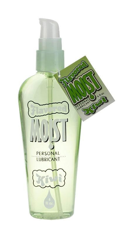 Moist Flavored Personal Lubricant Kiwi 4 oz - - Water Based Lubes