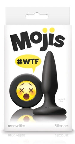 Mojis WTF Black Silicone Butt Plug by NS Novelties - Butt Plugs