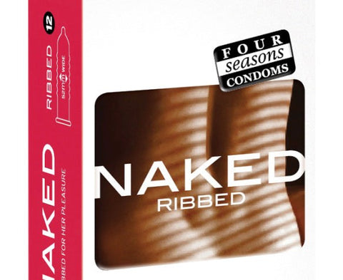 Naked Ribbed 12's Condom by Four Seasons - Condoms