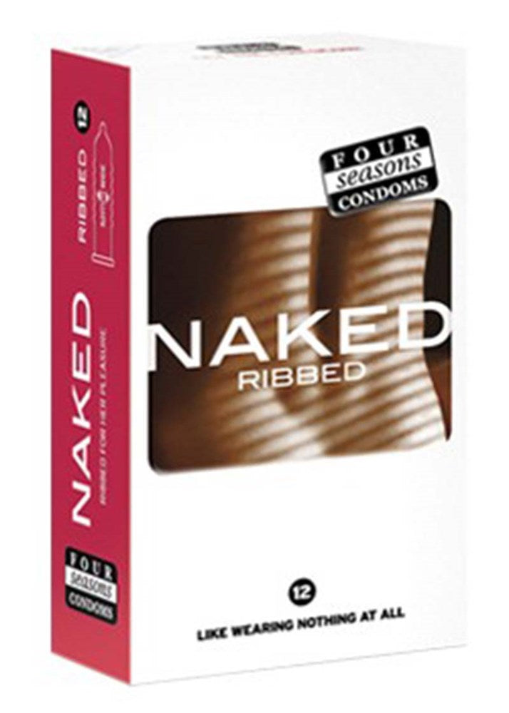 Naked Ribbed Condoms 12 pack - - Condoms