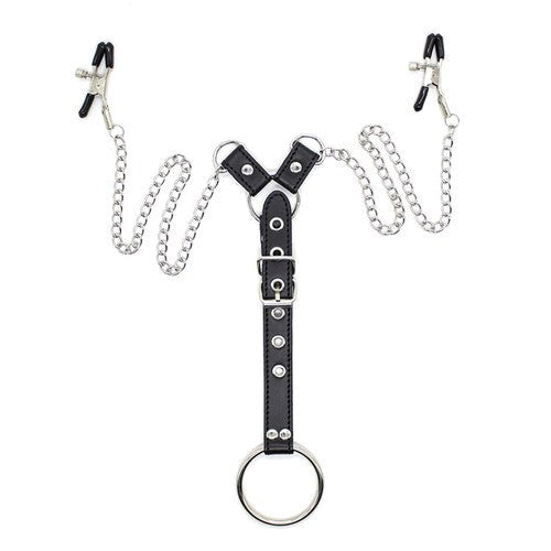 Nipple Clamps And Cock Ring - - Cock Rings