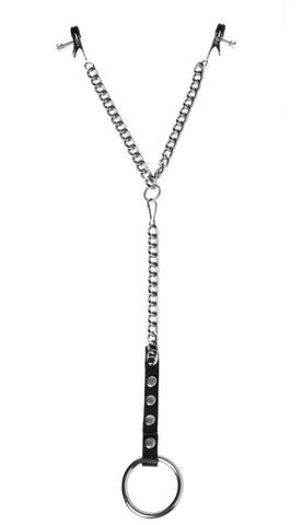 Nipple Clamps And Cock Ring Set by XR Brands - Cock Rings