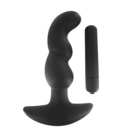 Onyx Black Silicone Vibrating Anal Plug by XR Brands - Anal Vibrators
