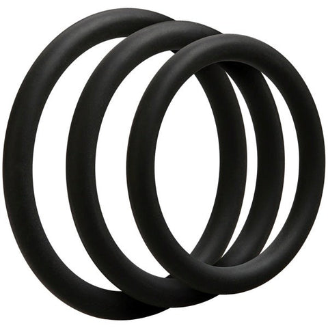 OptiMALE 3 C Ring Set Thin by Doc Johnson - Cock Ring Sets