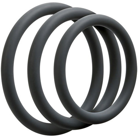 OptiMALE 3 C Ring Set Thin by Doc Johnson - Cock Ring Sets