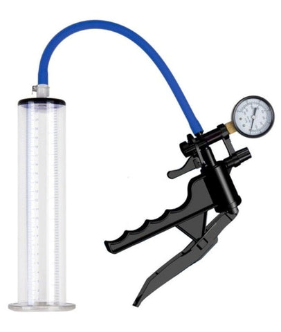 Optimax Professional Power Pump With Gauge by Shots Toys - Pumps, Extenders and Sleeves