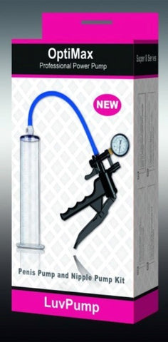 Optimax Professional Power Pump With Gauge by Shots Toys - Pumps, Extenders and Sleeves