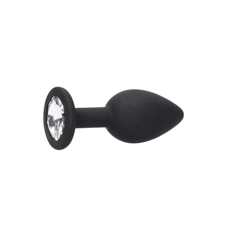 OUCH! BW Silicone Butt Plug with Removable Jewel - - Butt Plugs