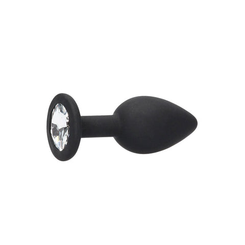 BW Silicone Butt Plug with Removable Jewel by Shots Toys - Butt Plugs