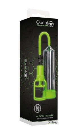 OUCH! Glow in Dark Comfort Beginner Pump by Shots Toys - Pumps, Extenders and Sleeves