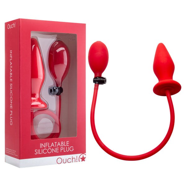 Ouch! Inflatable Silicone Plug - - Prostate Toys