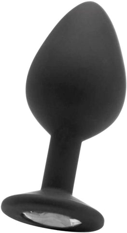 Ouch! Large Diamond Butt Plug Black by Shots Toys - Butt Plugs
