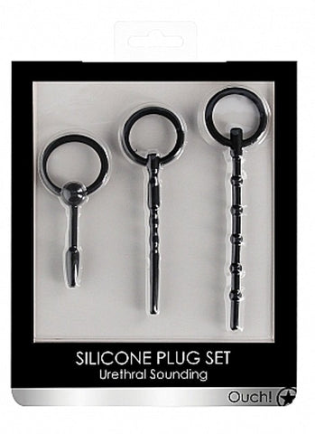 OUCH! Urethral Sounding Plug Set of 3 Sizes by Shots Toys - Cock Rings