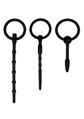 OUCH! Urethral Sounding Plug Set of 3 Sizes by Shots Toys - Cock Rings