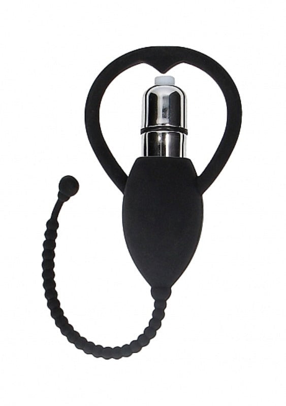 Ouch! Urethral Sounding Vibrating Bullet Plug - - Cock Rings