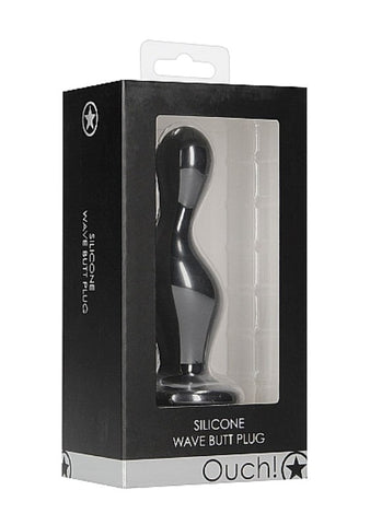 Ouch! Wave Silicone Butt Plug by Shots Toys - Butt Plugs