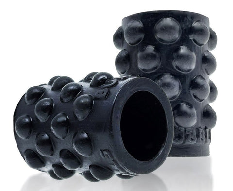 Bubbles Black Silicone Cock Ring by Oxballs - Cock Rings