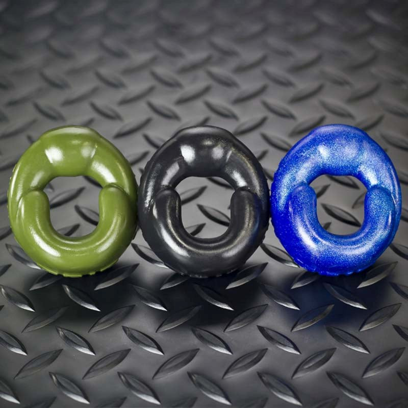 Oxballs Grip Cock Ring O/S - Blue - Cock Rings