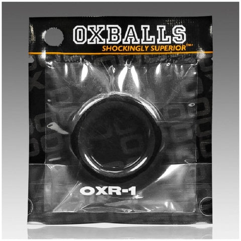 Mens Oxr 1 Jelly Cock Ring Black by Oxballs - Stretchy Cock Rings