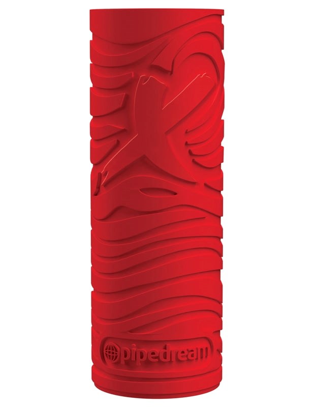 PDX Elite EZ Grip Stroker In Red - - Masturbators and Strokers