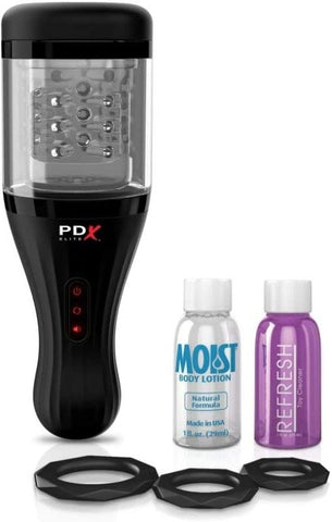 PDX ELITE Talk Dirty Rotobator Masturbator - Masturbators and Strokers