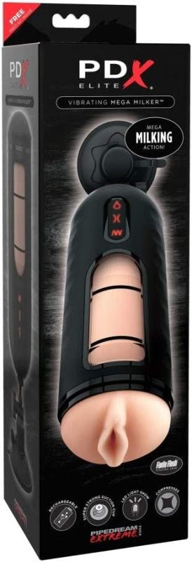 PDX Elite Vibrating Mega Milker - - Masturbators and Strokers