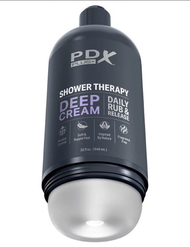 PDX Shower Therapy Deep Cream Frosted - Masturbators and Strokers
