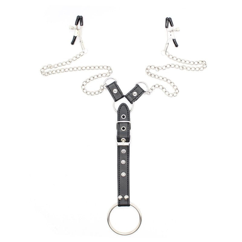 Penitentiary Nipple Clamps and Cock Ring Set - - Cock Rings