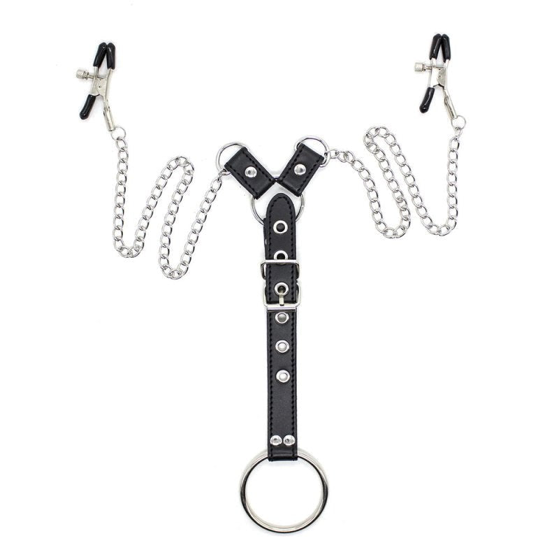 Penitentiary Nipple Clamps and Cock Ring Set - - Cock Rings