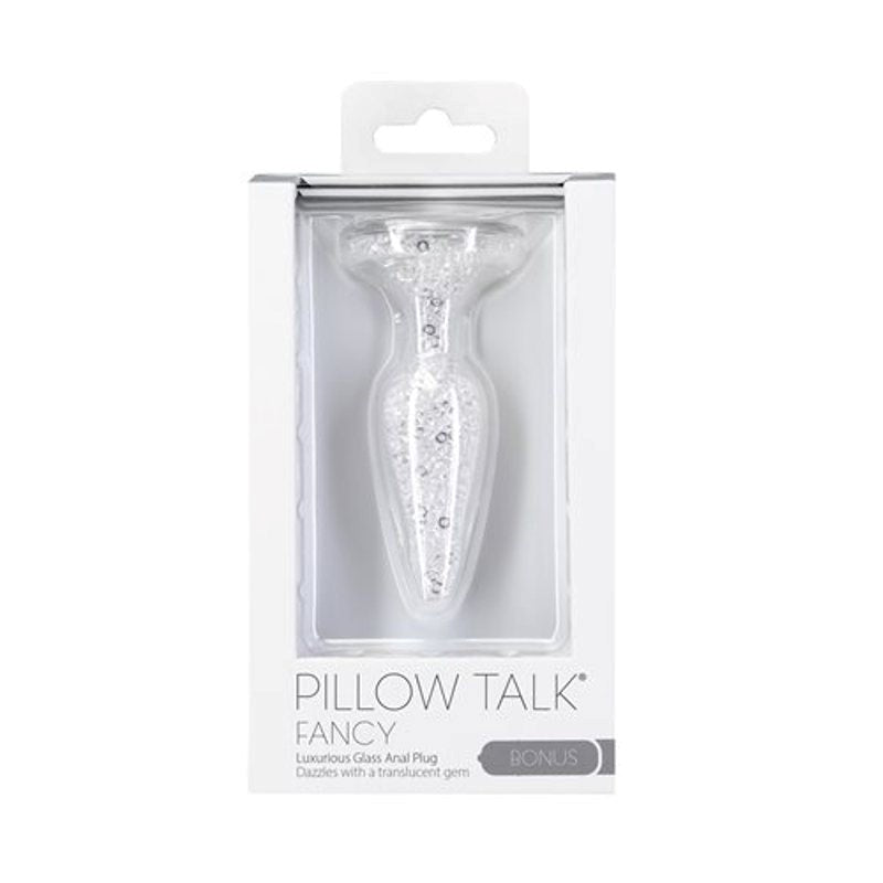 Pillow Talk Fancy Luxurious Glass Anal Plug w Clear Gem - - Butt Plugs