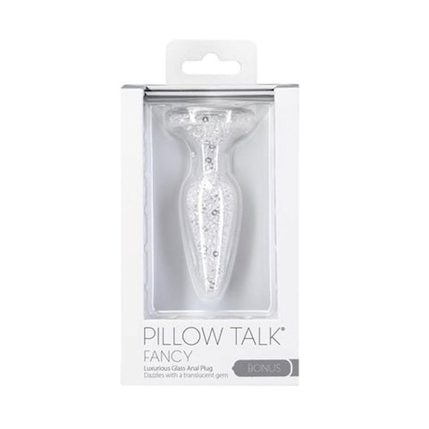 Pillow Talk Fancy Luxurious Glass Anal Plug w/ Gem - Butt Plugs