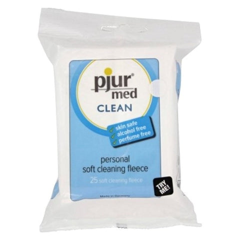 Med Clean Fleece Pack Of 25 Adult Toy Cleaner by Pjur - Adult Toy Cleaner