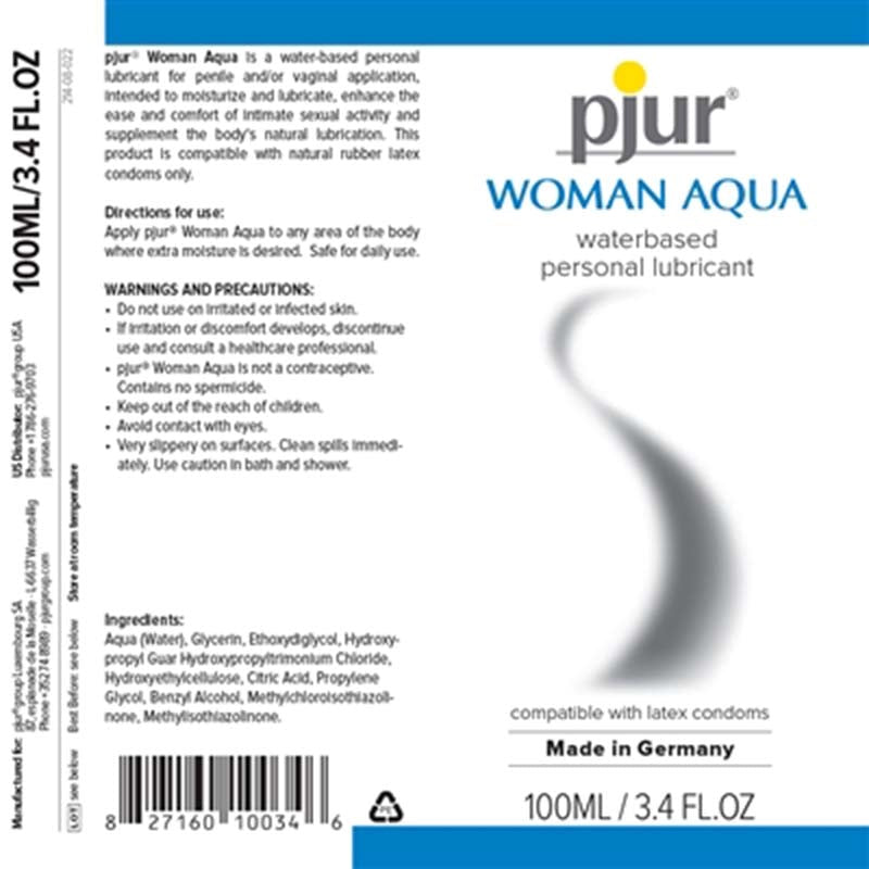 Pjur Woman Aqua 100ml - - Water Based Lubes