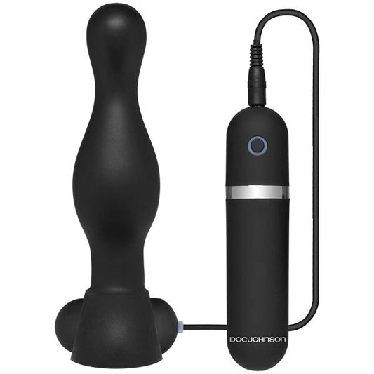 Platinum Premium Silicone The Delight Vibrating Plug Black