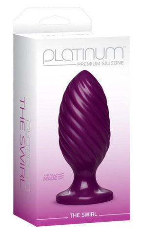 Platinum Premium Silicone The Swirl Purple by Doc Johnson - Butt Plugs