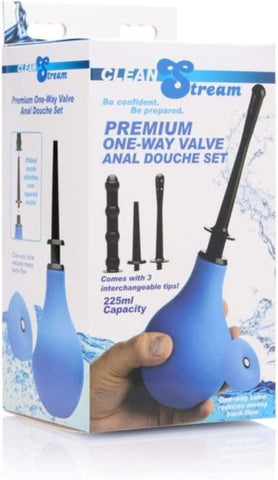 Premium One Way Valve Anal Douche Set by XR Brands - Anal Cleansing