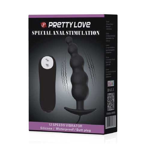 Pretty Love Curved Beads Anal Vibrator by Baile - Butt Plugs