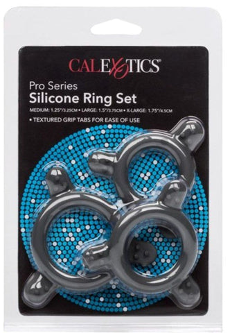 Pro Series Silicone Cock Ring Set by CalExotics - Stretchy Cock Rings