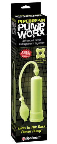 Pump Worx Glow In The Dark Power Penis Pump - Pumps, Extenders and Sleeves