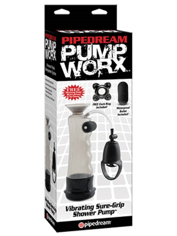 Pump Worx Vibrating Sure Grip Shower Pump - - Pumps, Extenders and Sleeves