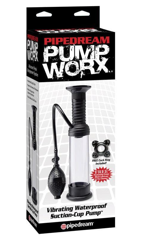 Pump Worx Vibrating Waterproof Suction-Cup Pump - - Pumps, Extenders and Sleeves