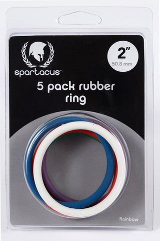 Vibrant Rainbow C-Ring Set by Spartacus Enterprises - Cock Rings